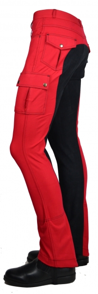 Damen Jodhpurreithose  "Big Pocket" in Rot  Größe 36 lang